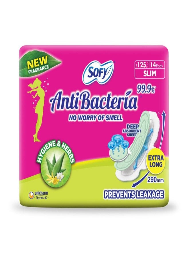 Sofy Anti Bacteria Extra Long Sanitary Pads, Pack of 14 - Image 1